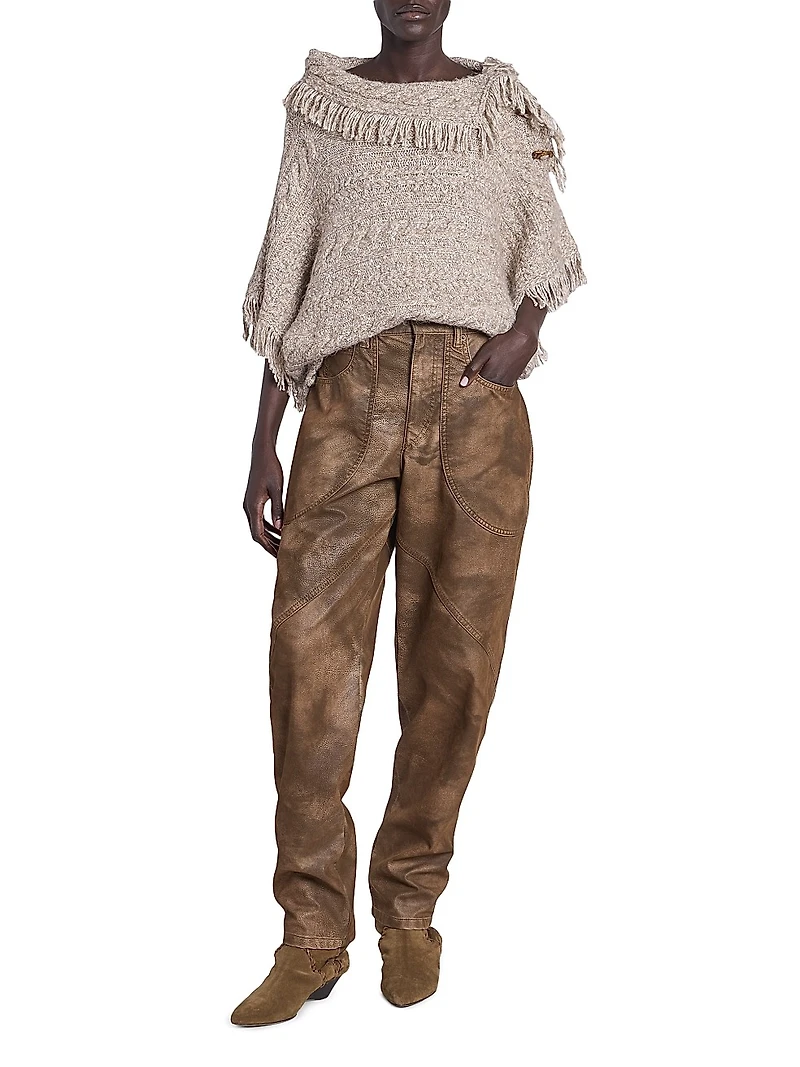 Blanche Cabled Poncho Sweater