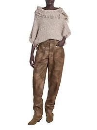 Blanche Cabled Poncho Sweater