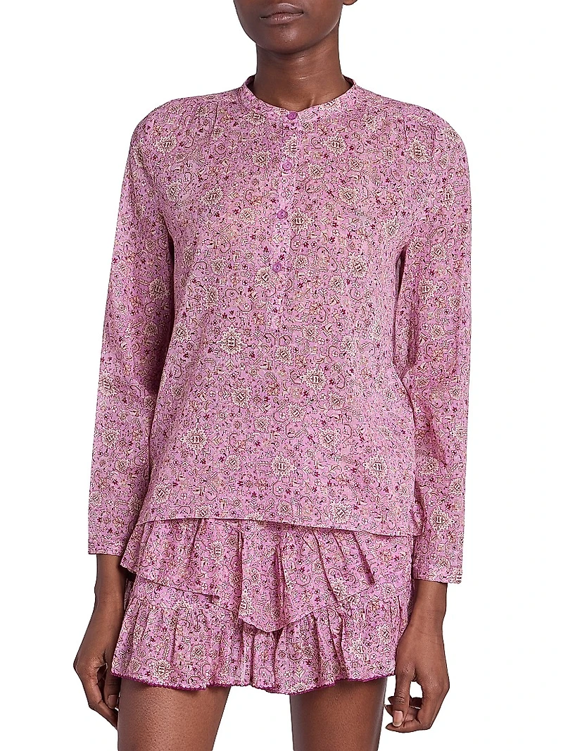 Maria Printed Cotton Top