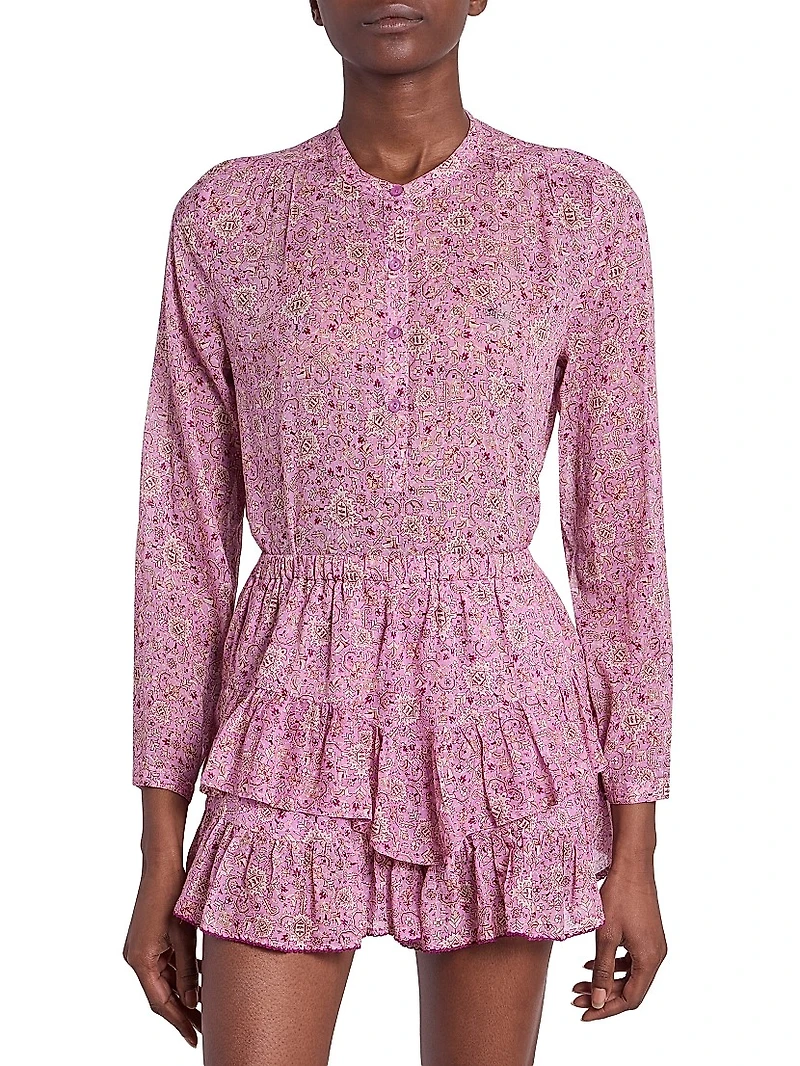 Maria Printed Cotton Top