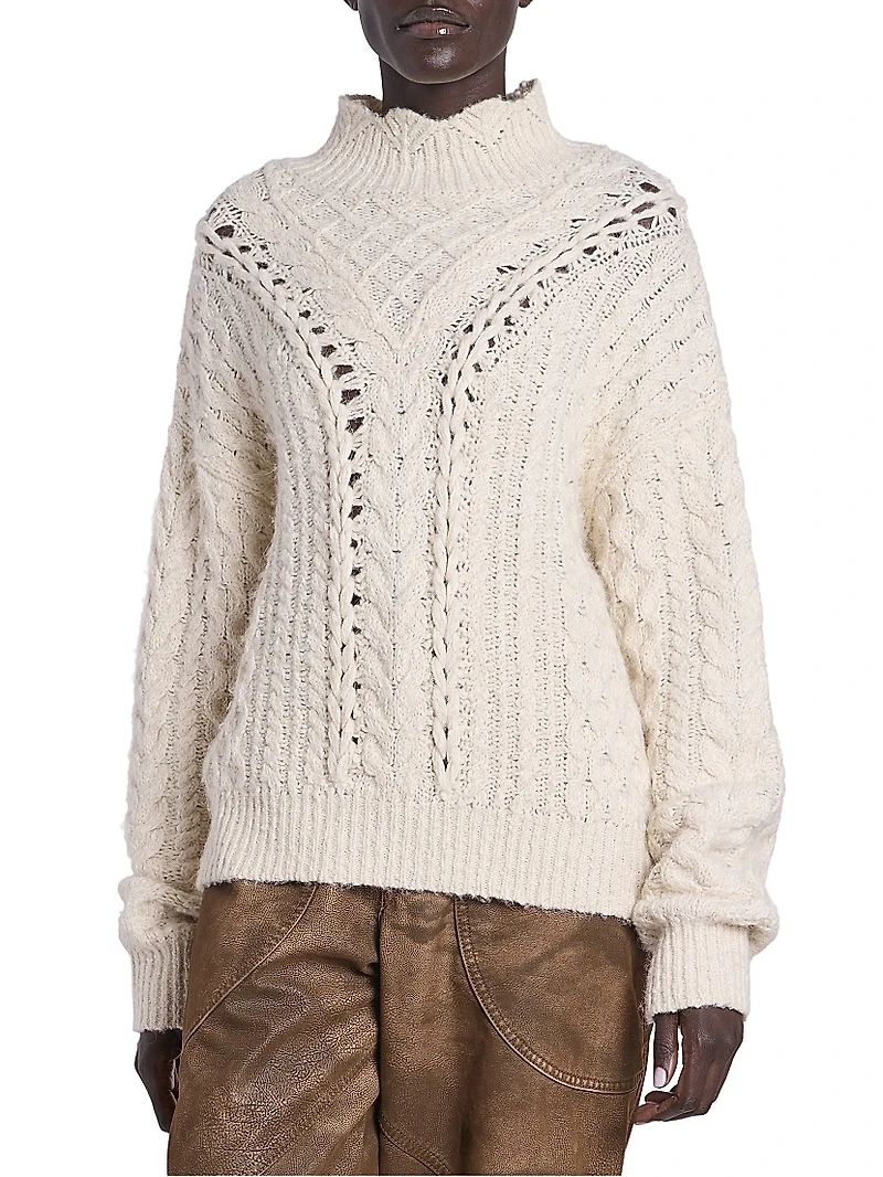 Bolinea Cabled Cotton-Blend Sweater