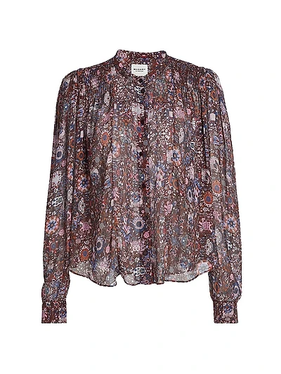 Noeline Printed Sheer Blouse