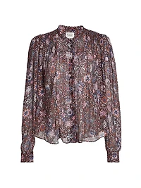 Noeline Printed Sheer Blouse