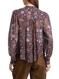Noeline Printed Sheer Blouse
