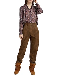 Noeline Printed Sheer Blouse