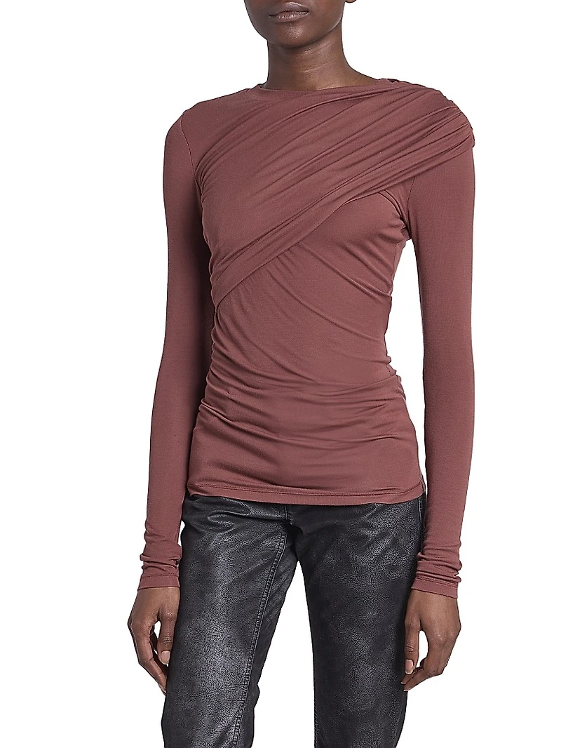 Dressi Draped Jersey Top
