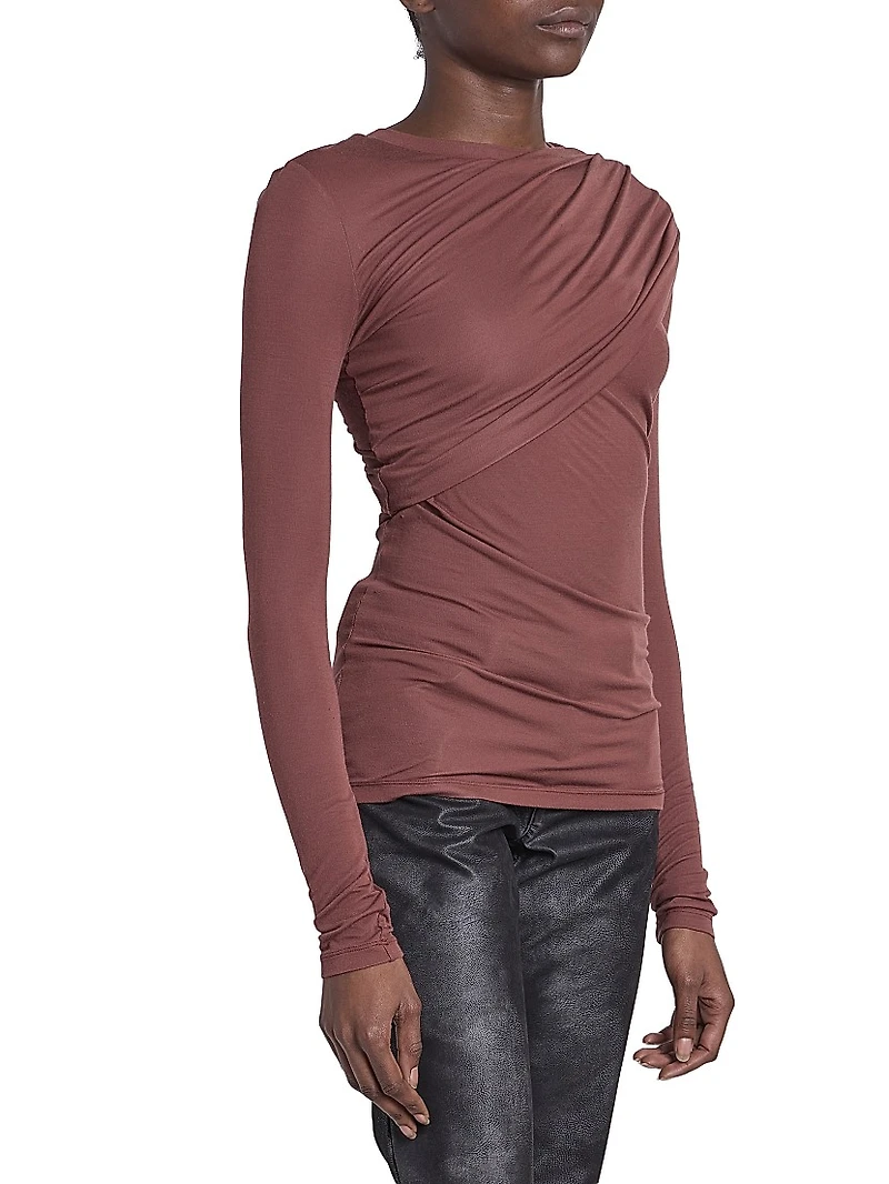 Dressi Draped Jersey Top