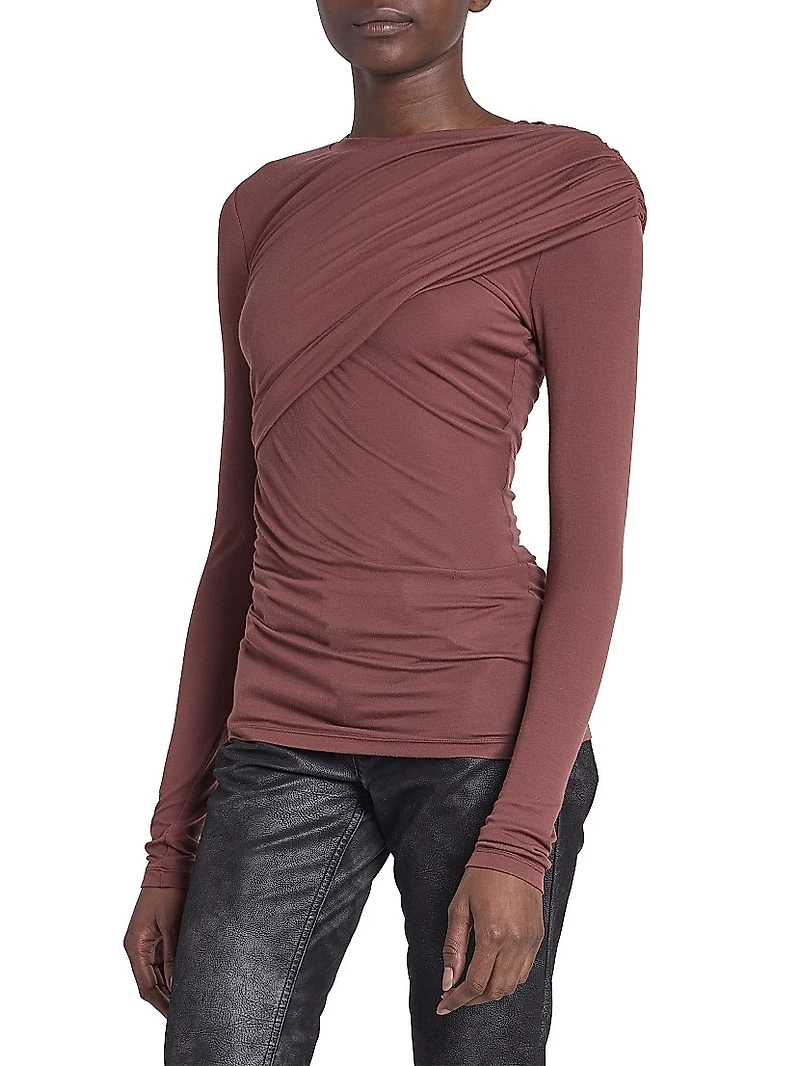 Dressi Draped Jersey Top