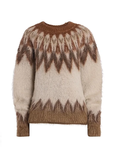 Natania Patterned Wool-Blend Sweater