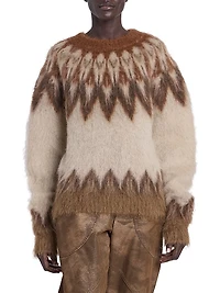 Natania Patterned Wool-Blend Sweater