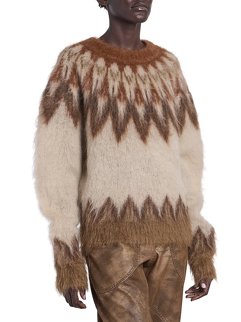 Natania Patterned Wool-Blend Sweater