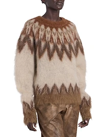 Natania Patterned Wool-Blend Sweater