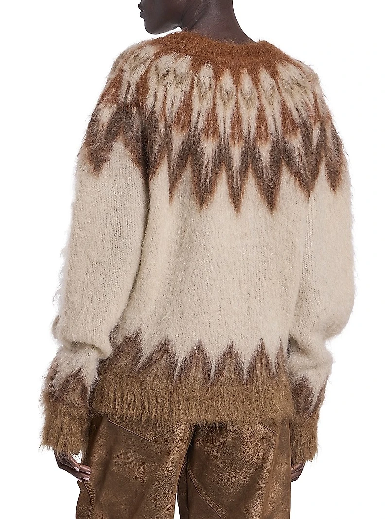 Natania Patterned Wool-Blend Sweater