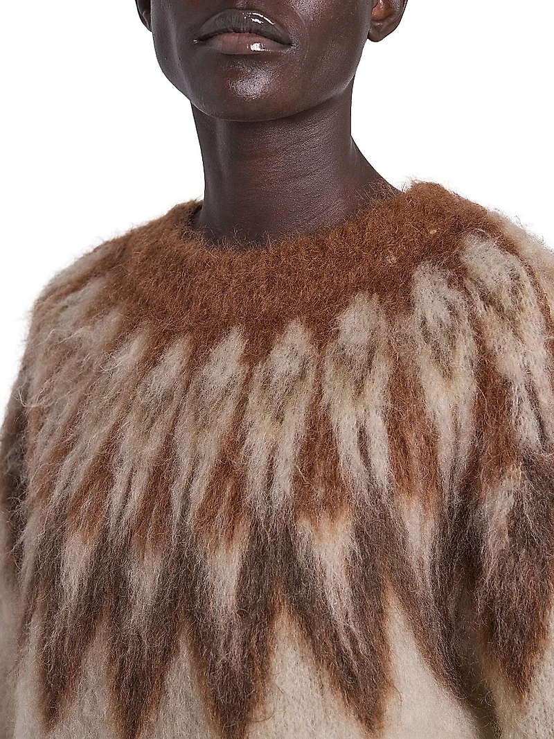Natania Patterned Wool-Blend Sweater