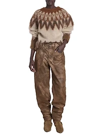 Natania Patterned Wool-Blend Sweater