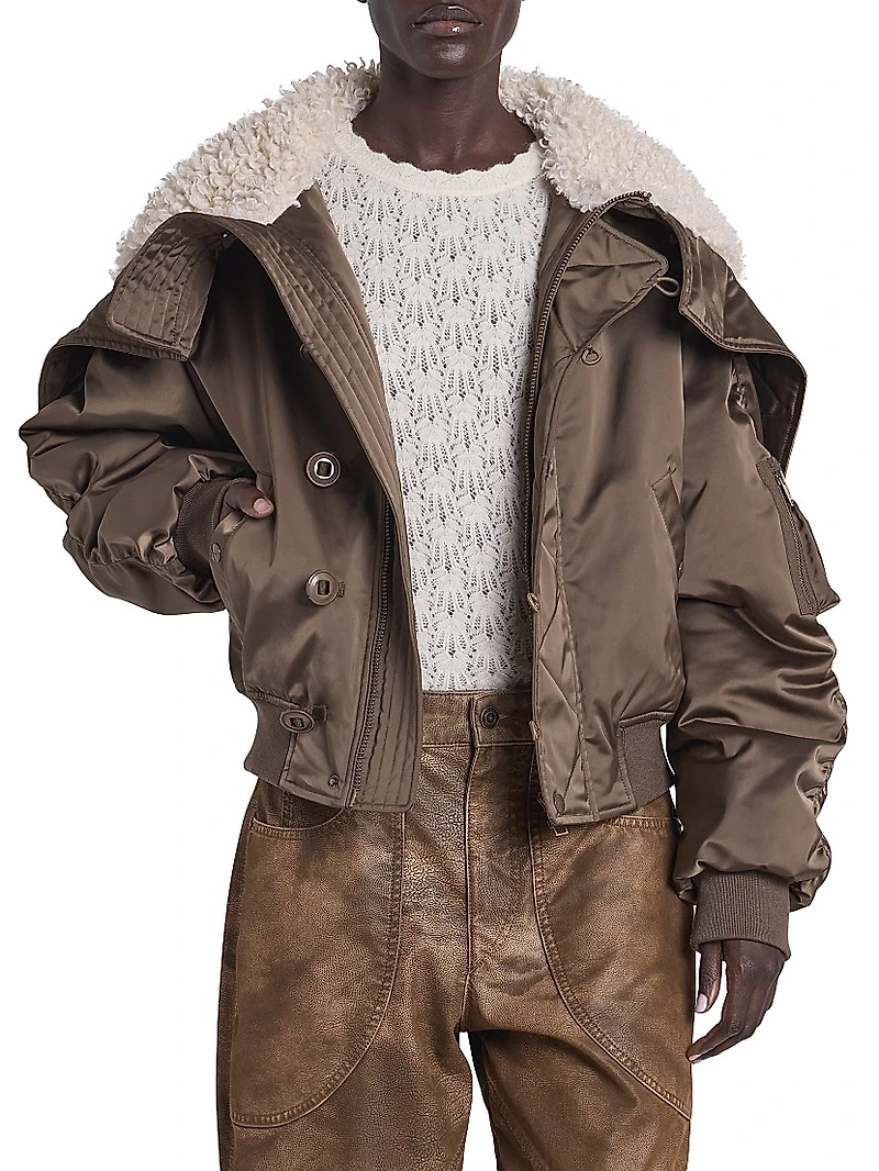 Elisa Faux Fur Bomber Jacket