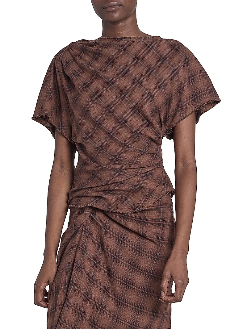 Neyela Checked Cotton Top