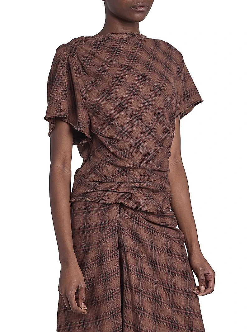 Neyela Checked Cotton Top