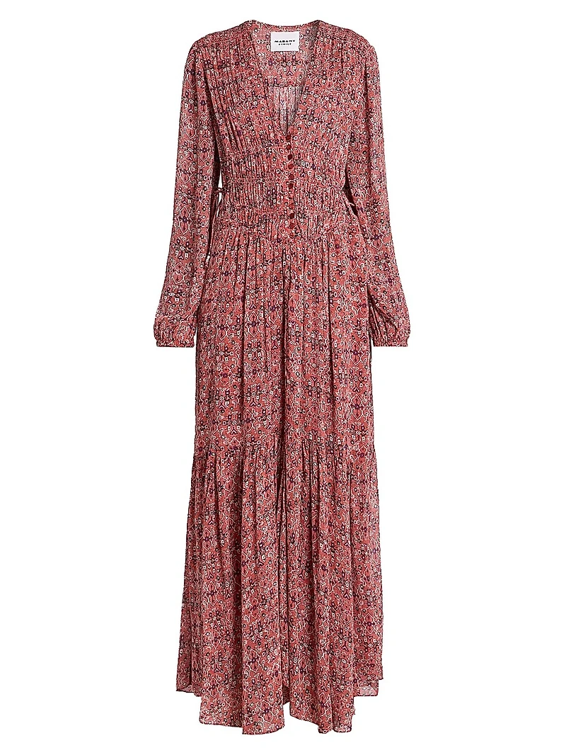 Briane Printed Tiered Maxi Dress