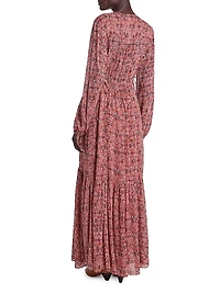 Briane Printed Tiered Maxi Dress