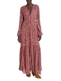 Briane Printed Tiered Maxi Dress