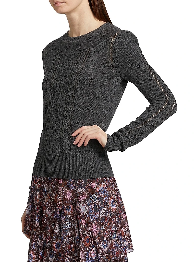 Kelia Cable-Knit Cotton-Wool Sweater