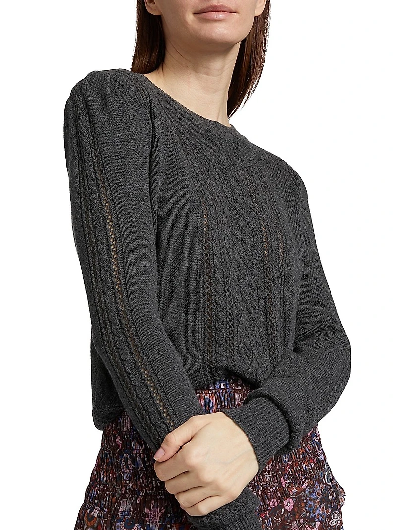 Kelia Cable-Knit Cotton-Wool Sweater