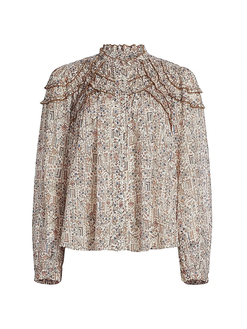 Christa Printed Cotton Blouse