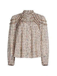 Christa Printed Cotton Blouse
