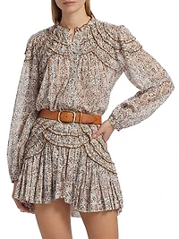 Christa Printed Cotton Blouse