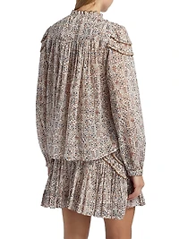Christa Printed Cotton Blouse