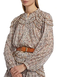 Christa Printed Cotton Blouse