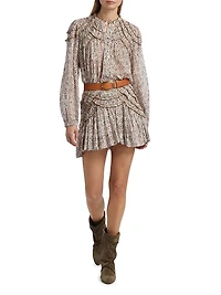 Christa Printed Cotton Blouse