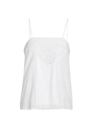 Gaelia Lace-Trim Cotton Top