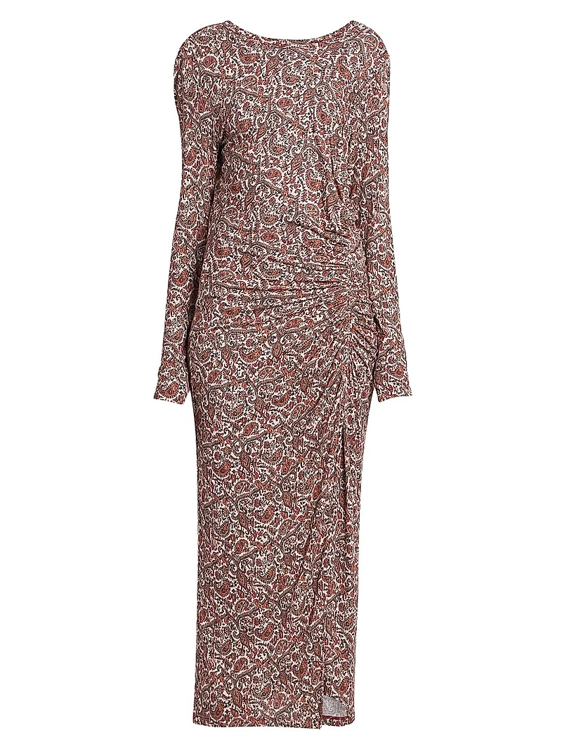 Jelina Paisley Stretch-Modal Midi-Dress