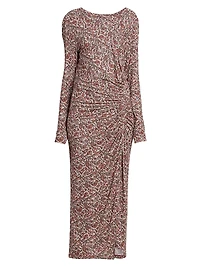 Jelina Paisley Stretch-Modal Midi-Dress