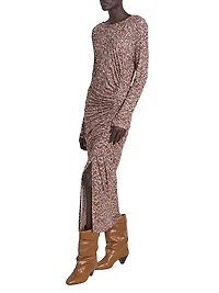 Jelina Paisley Stretch-Modal Midi-Dress