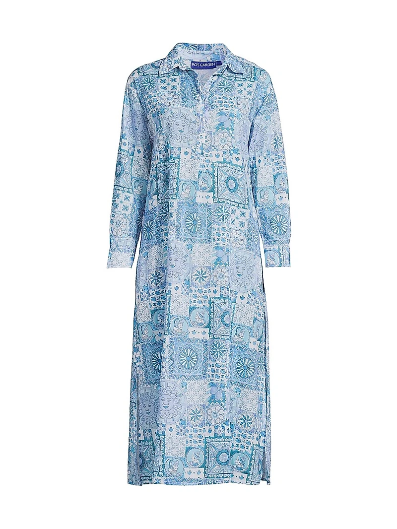 Brussels Printed Cotton Midi-Dress