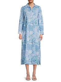 Brussels Printed Cotton Midi-Dress