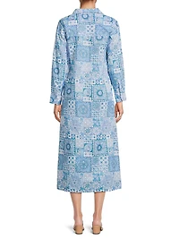 Brussels Printed Cotton Midi-Dress