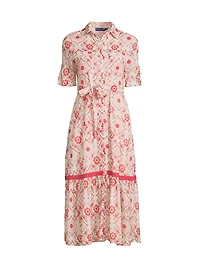 Carmel Cotton Floral Shirtdress
