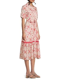 Carmel Cotton Floral Shirtdress