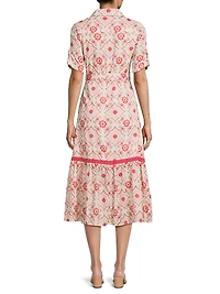 Carmel Cotton Floral Shirtdress