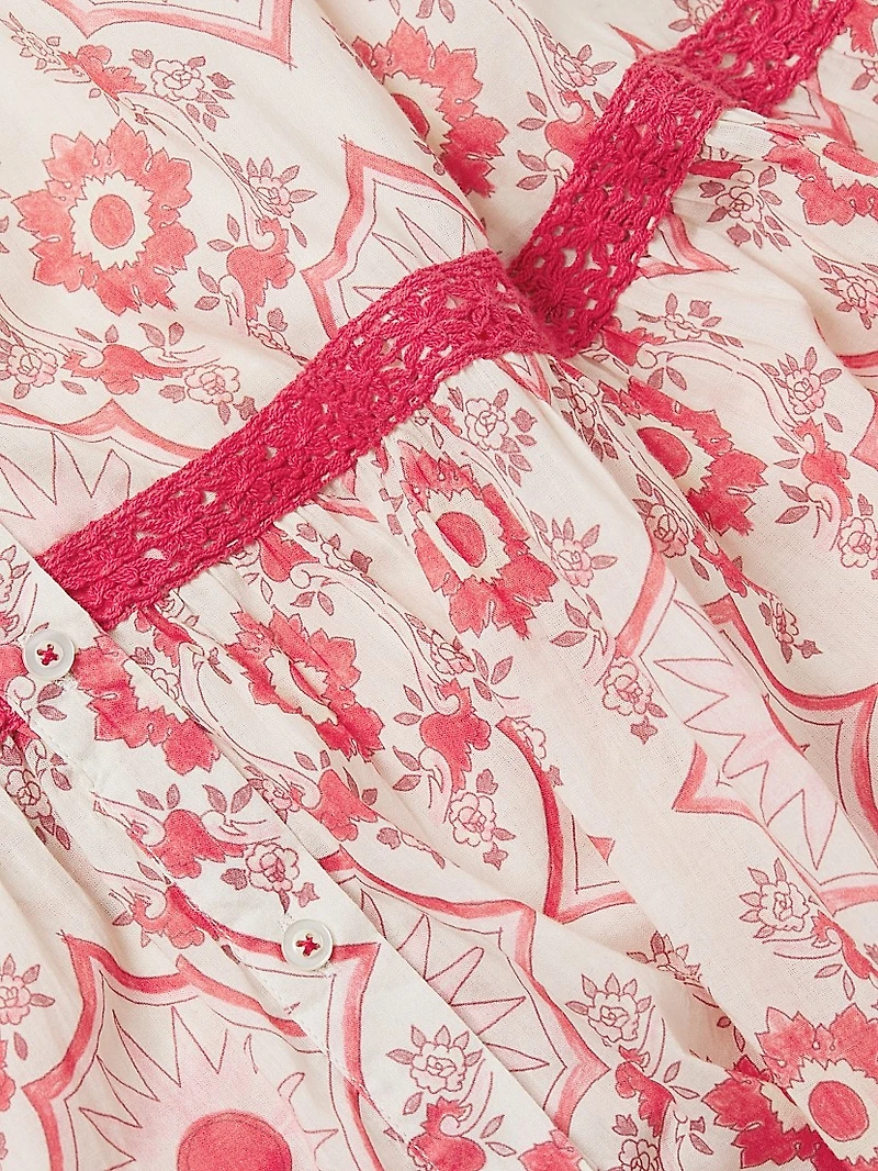 Carmel Cotton Floral Shirtdress