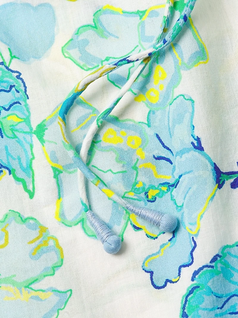 Havana Leaf Print Cotton Top