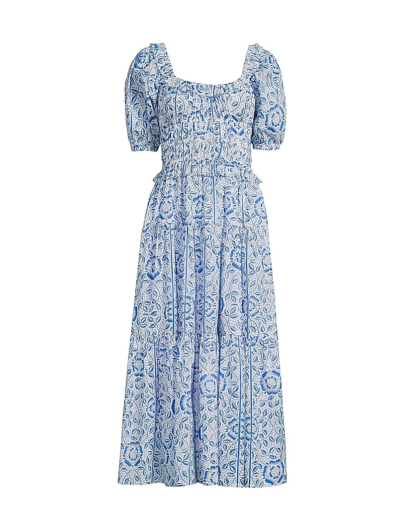 Percy Floral Cotton Midi-Dress