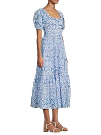 Percy Floral Cotton Midi-Dress