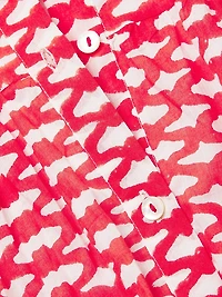 Deauville Printed Cotton Mini-Shirtdress