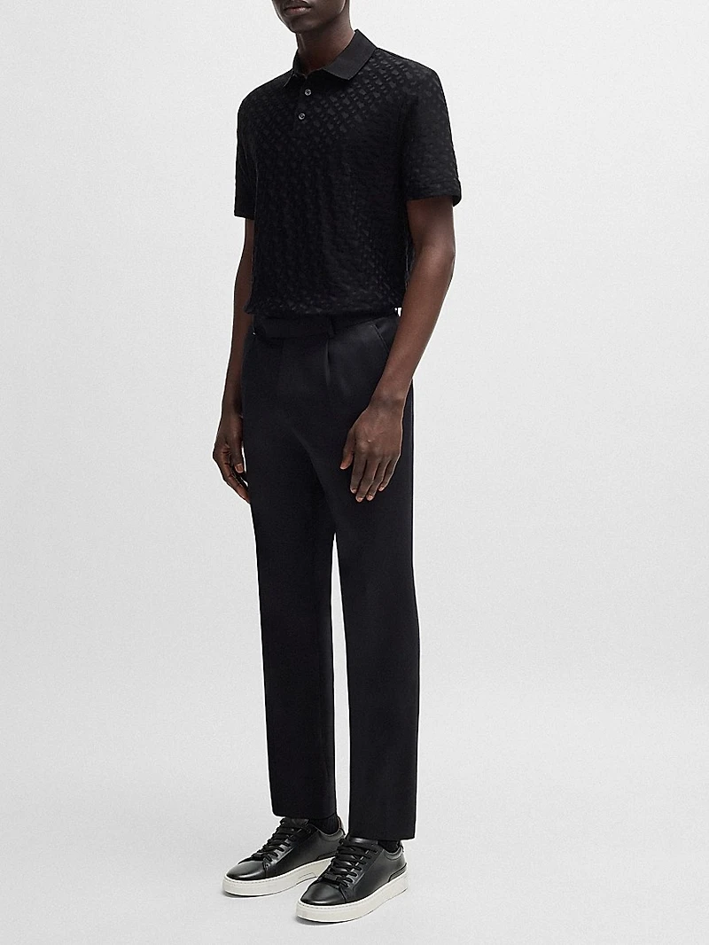 Leather Low-Top Trainers with Branded Lace Loop