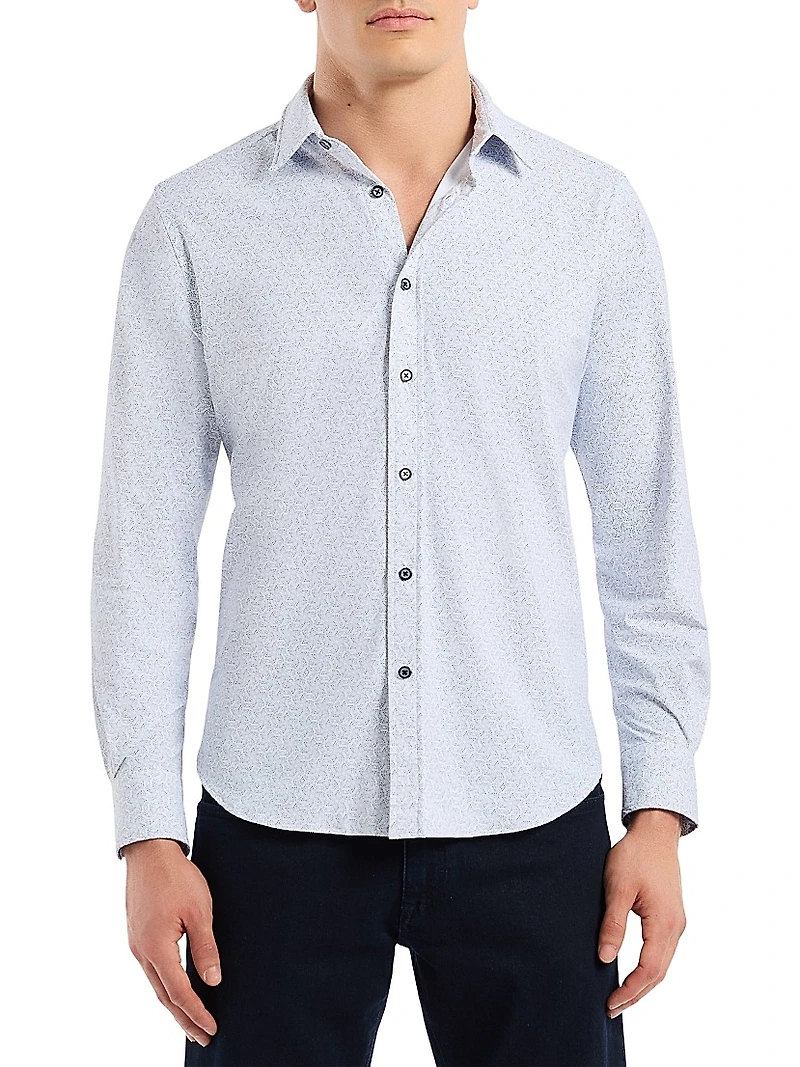 Asterik Button-Front Shirt